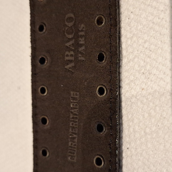ABACO Paris Women\'s Black Leather Belt with Brass Studding And Buckle Size M main image 3